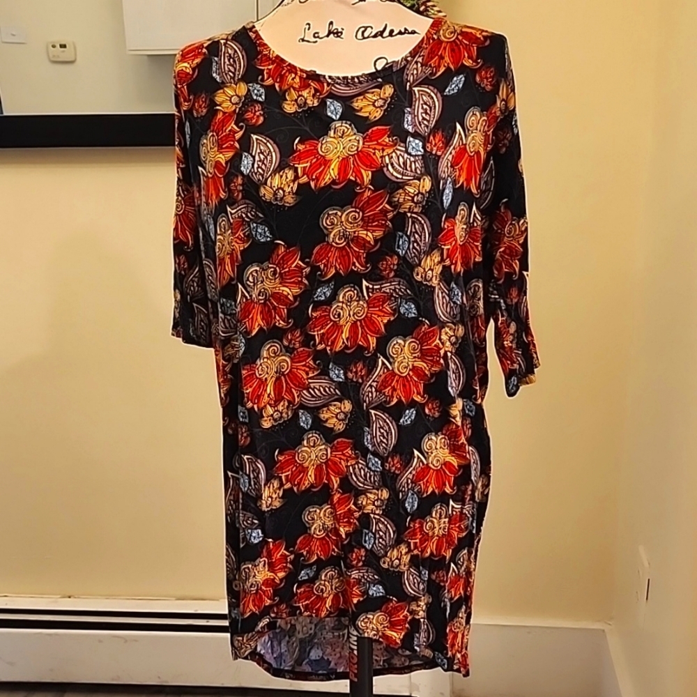 Floral paisley tunic black LLR - Picture 1 of 7